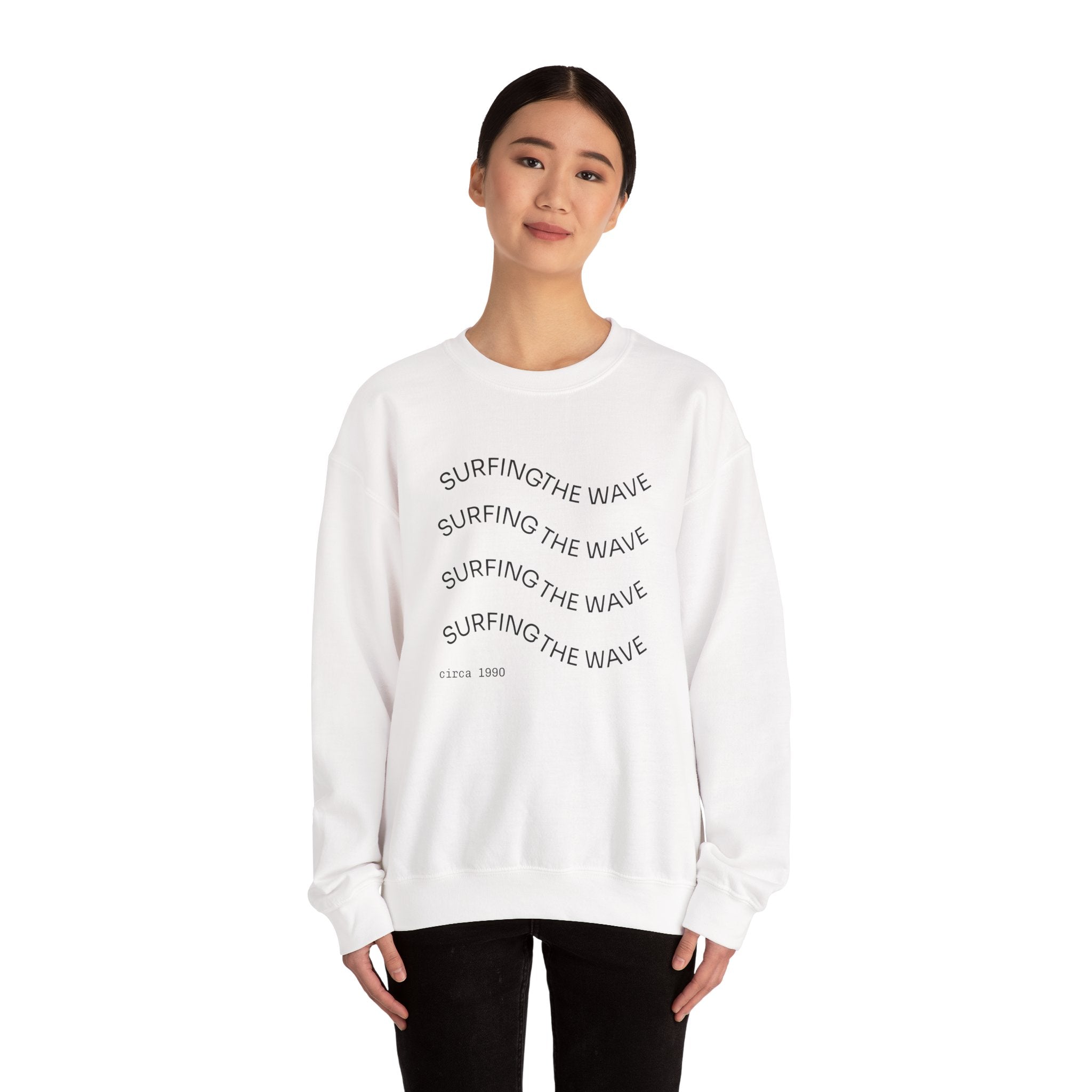 Sweatshirt — 'Surfing The Wave' Minimalist Crewneck