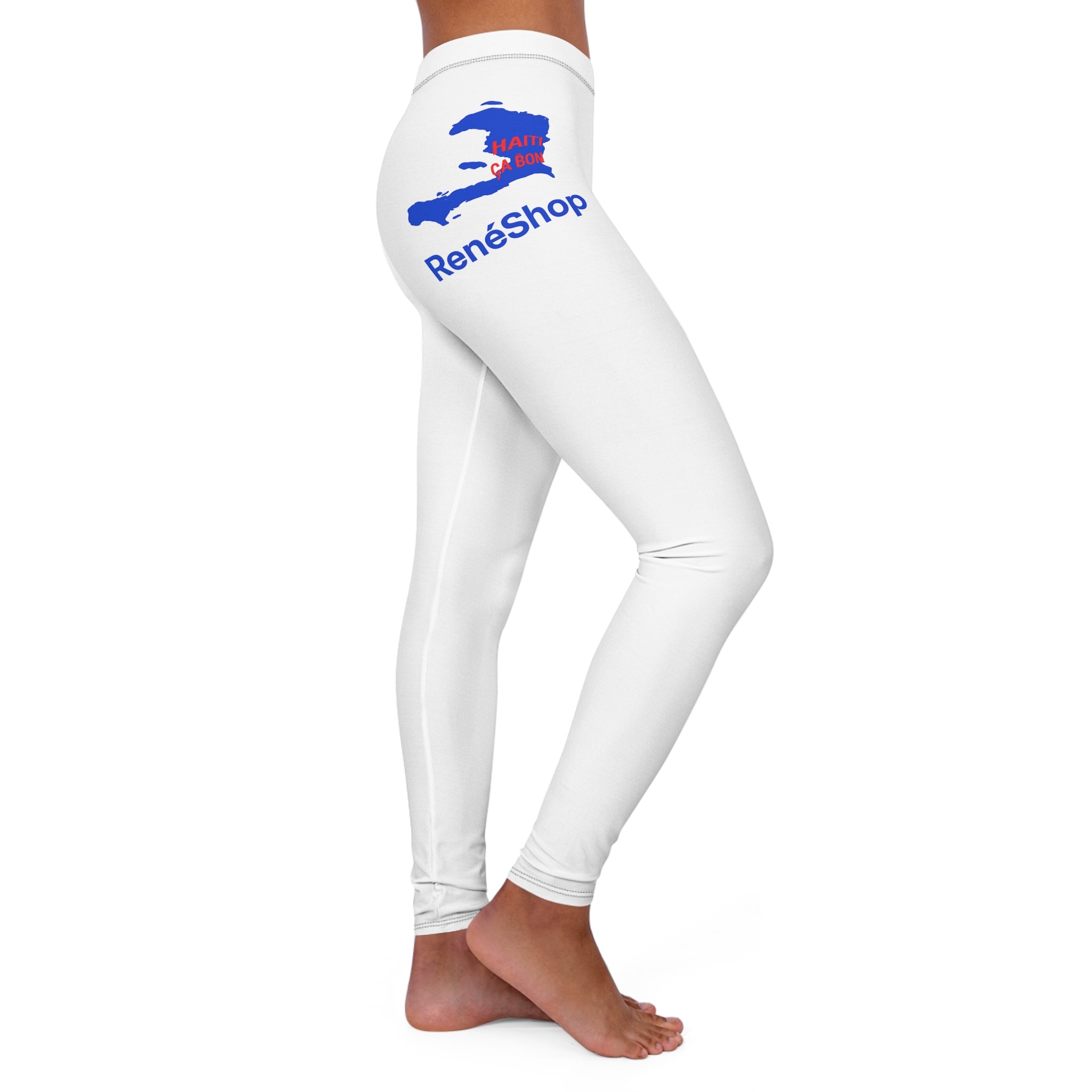 Leggings — Minimal 'Remember' Blue Script Graphic High-Waist Women's Leggings