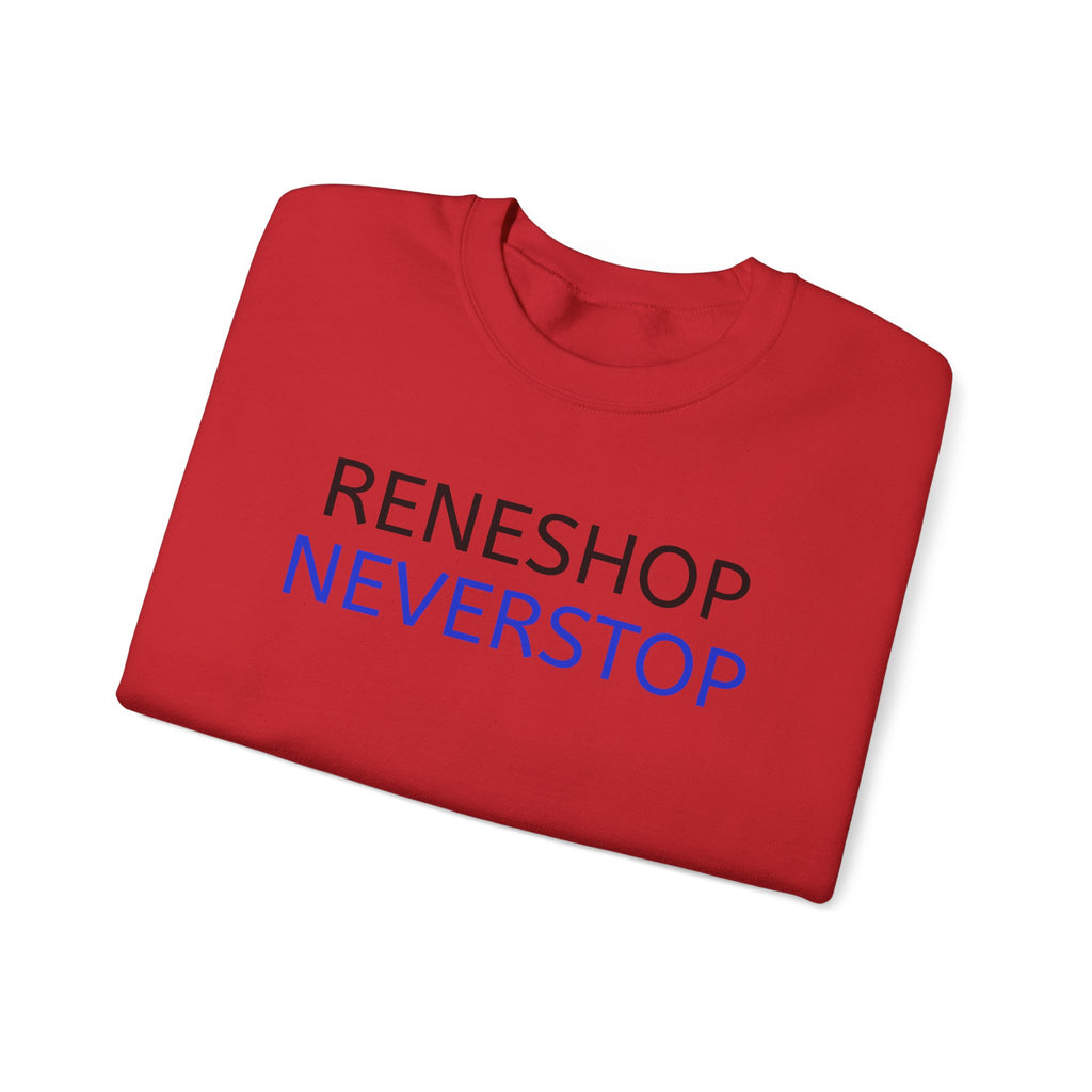 Crewneck Sweatshirt — RENESHOP NEVERSTOP Minimal Logo
