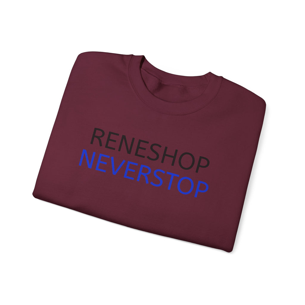 Crewneck Sweatshirt — RENESHOP NEVERSTOP Minimal Logo