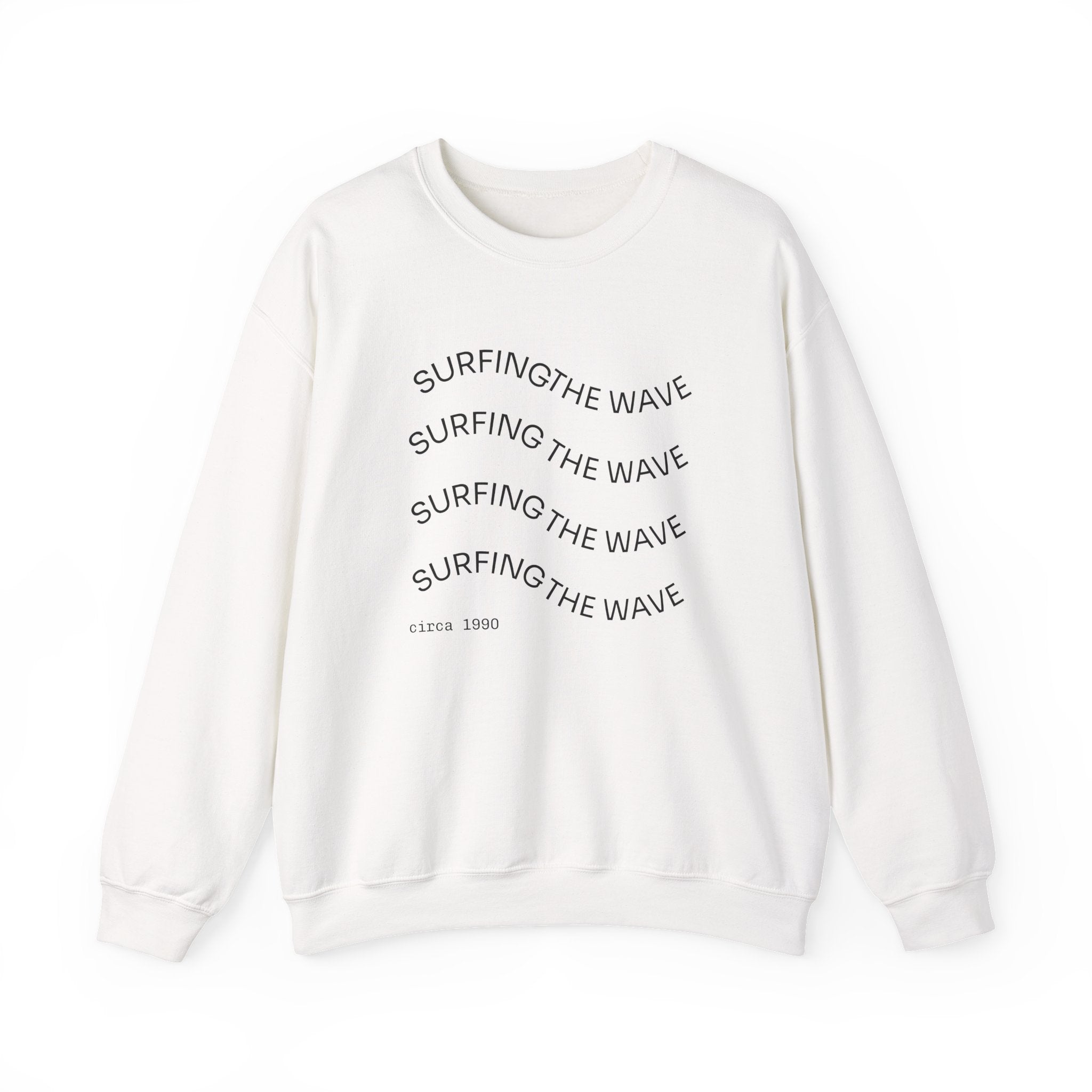 Sweatshirt — 'Surfing The Wave' Minimalist Crewneck