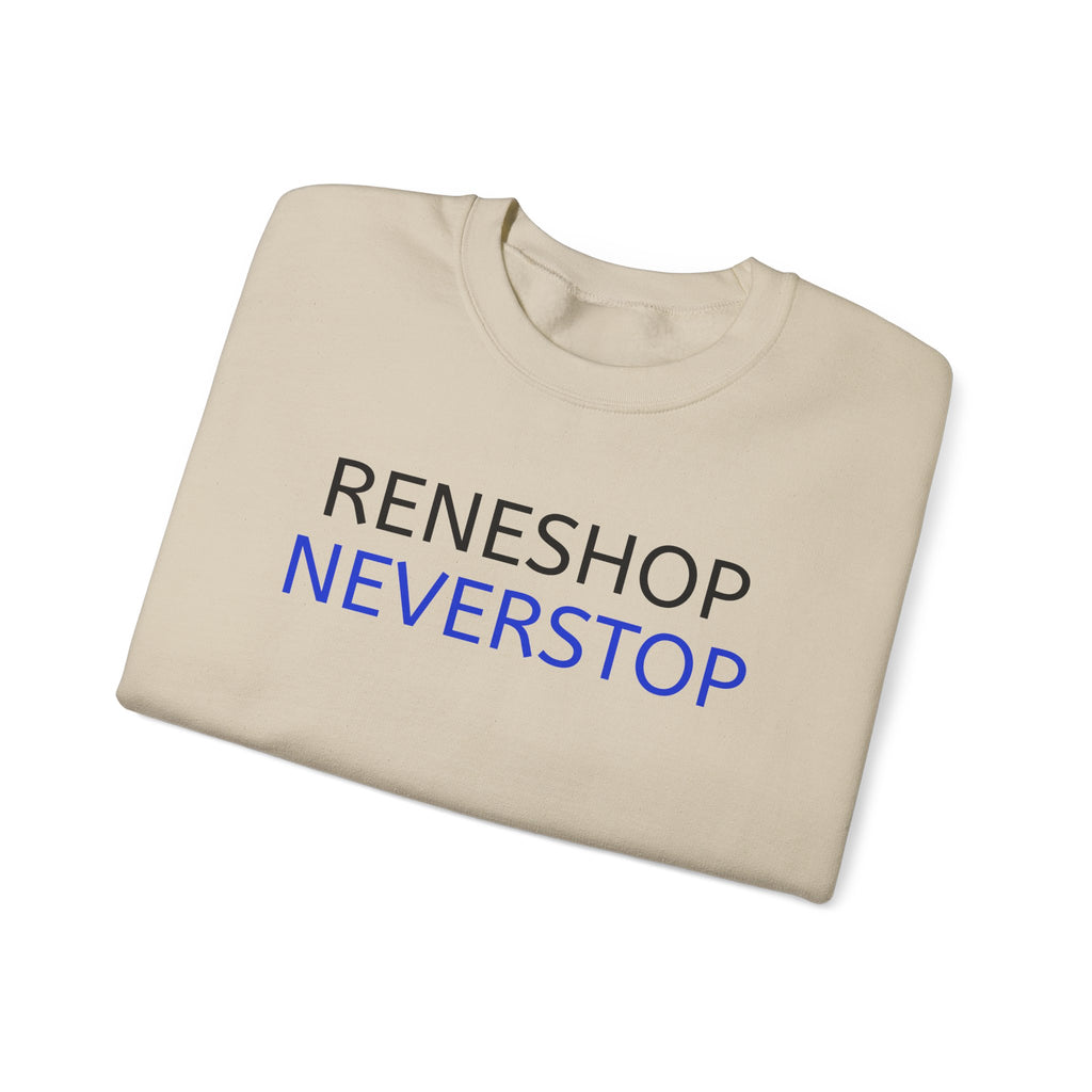 Crewneck Sweatshirt — RENESHOP NEVERSTOP Minimal Logo