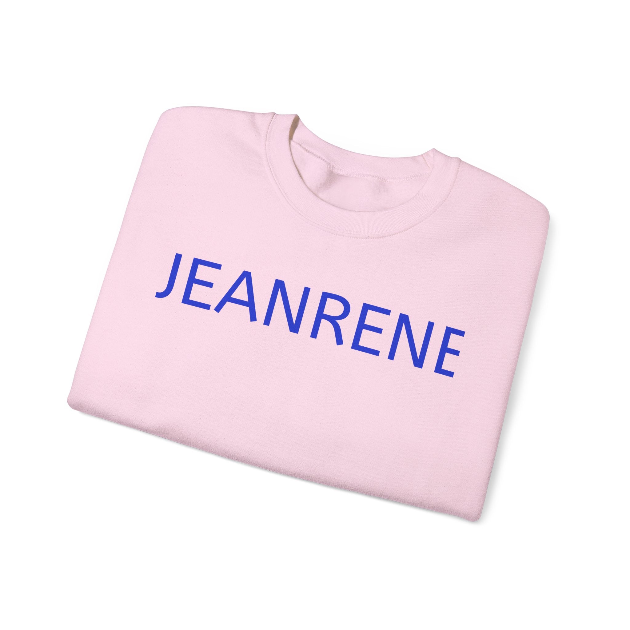Jeanrene Crewneck Sweatshirt — Minimal Name Logo Pullover