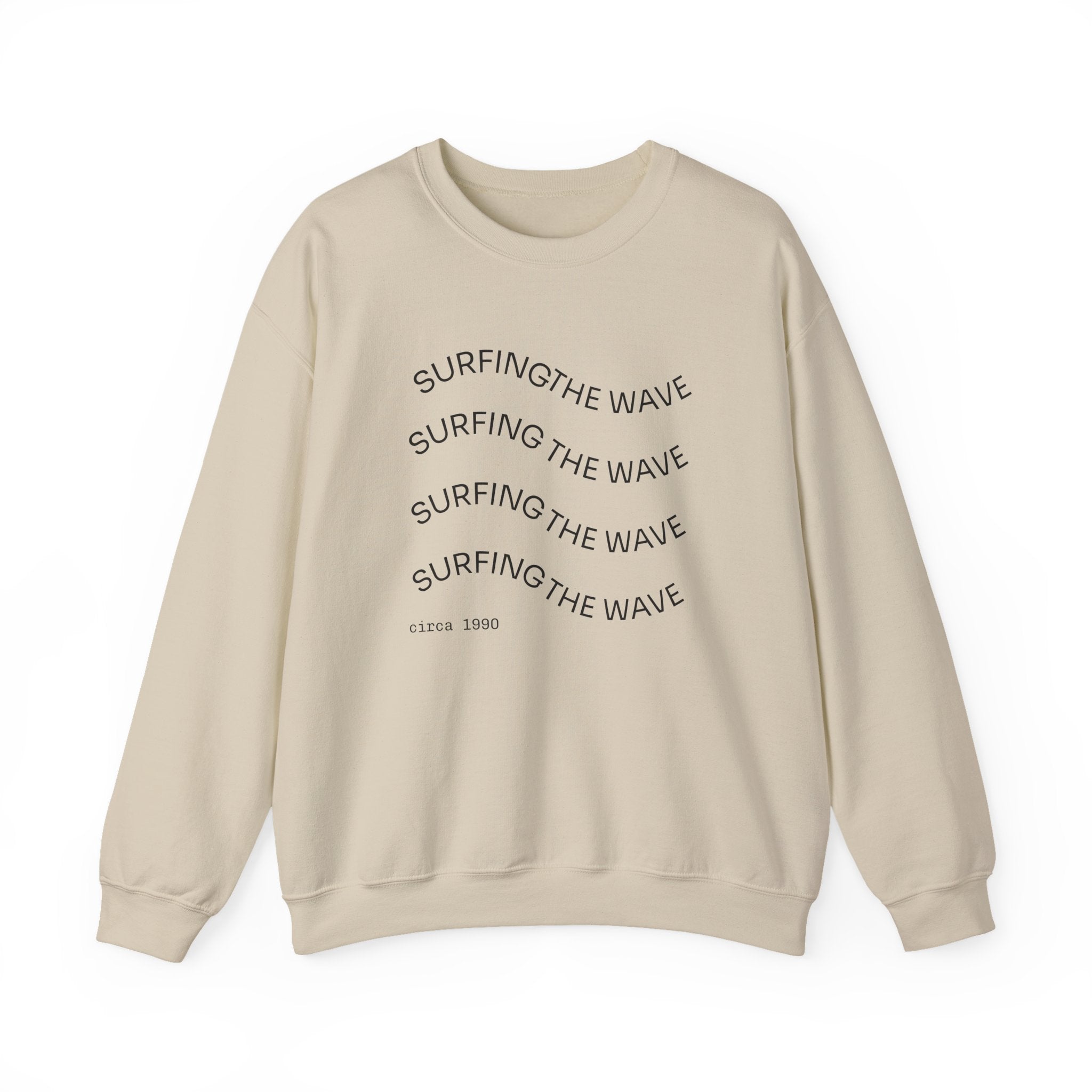Sweatshirt — 'Surfing The Wave' Minimalist Crewneck