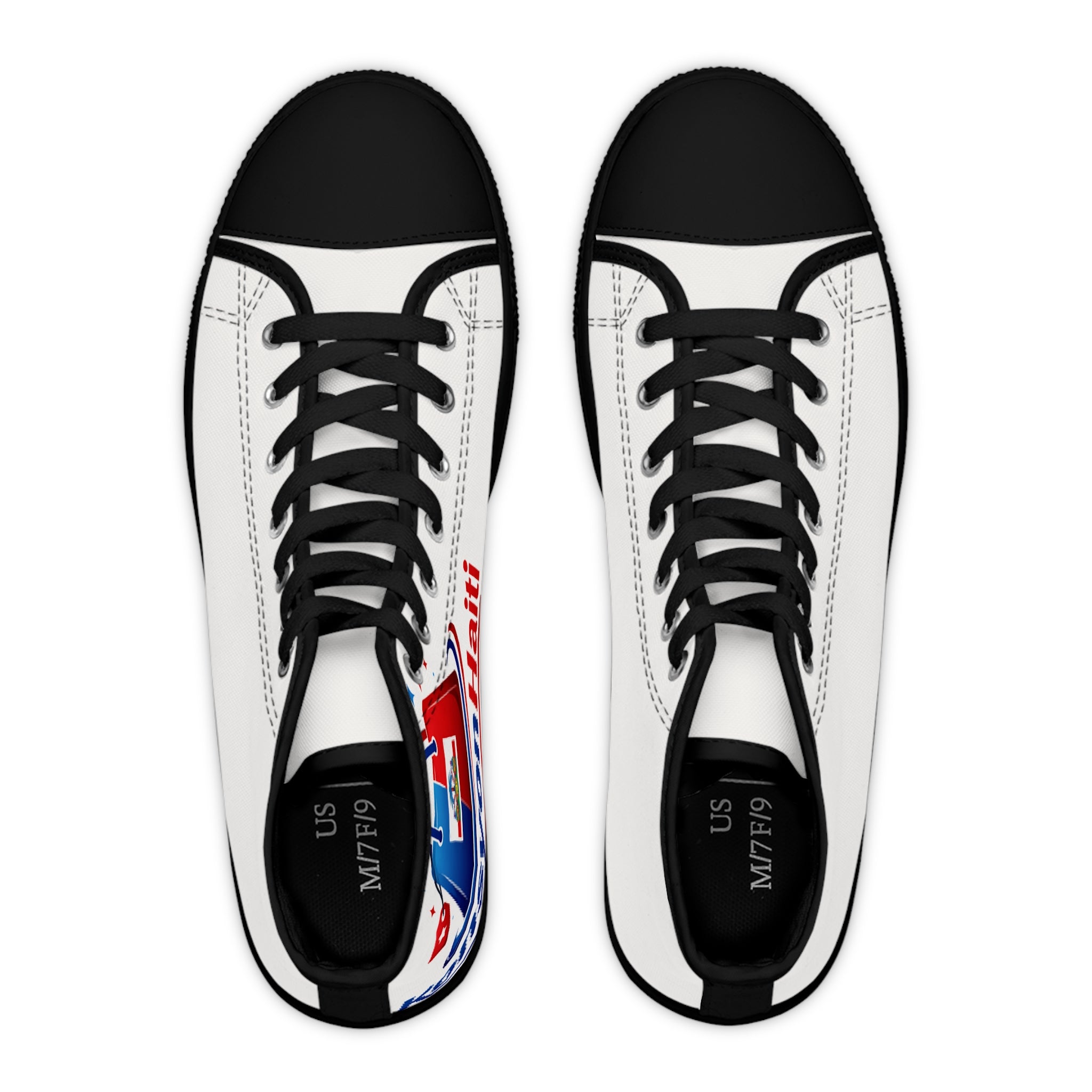 Patriotic Brushstroke High Top Sneakers — Women's USA Flag Design