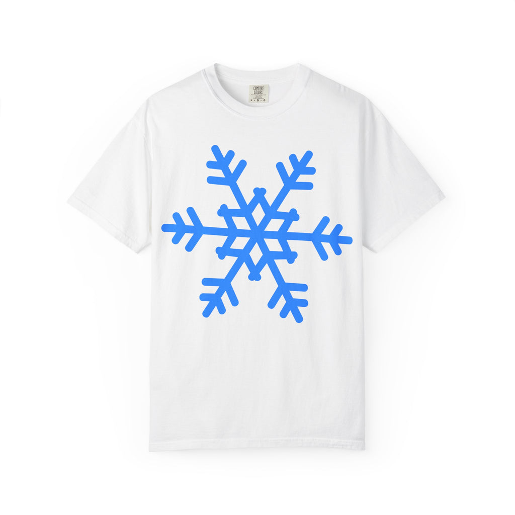 Snowflake Graphic T-Shirt — Blue Winter Snow Tee
