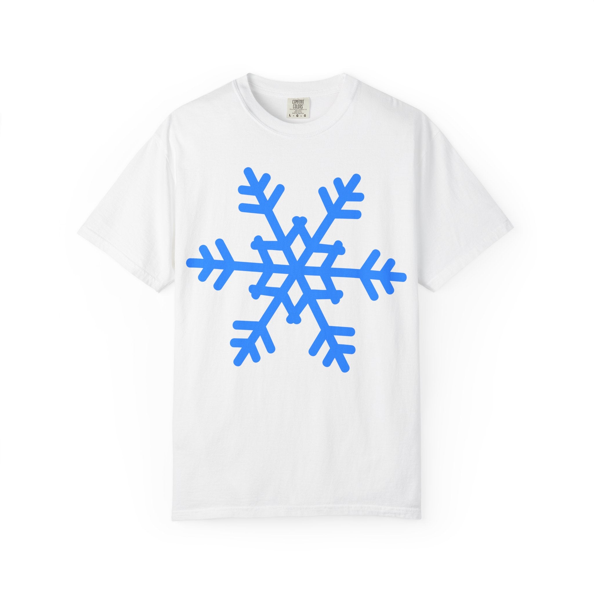 Snowflake Graphic T-Shirt — Blue Winter Snow Tee
