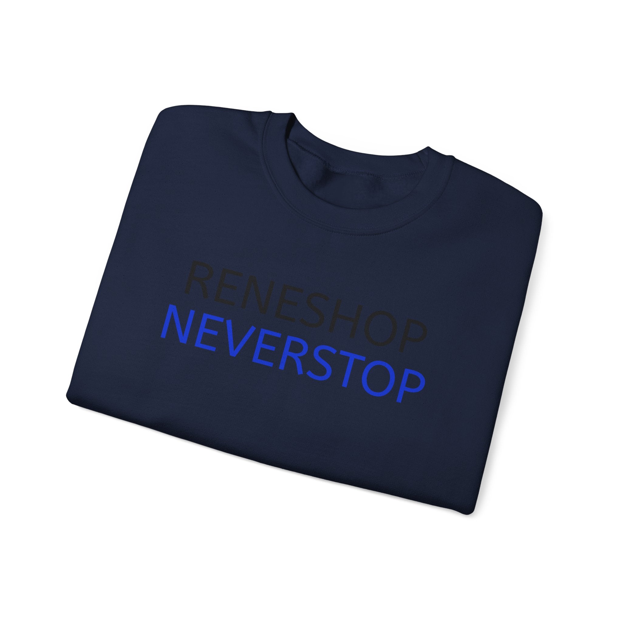 Crewneck Sweatshirt — RENESHOP NEVERSTOP Minimal Logo