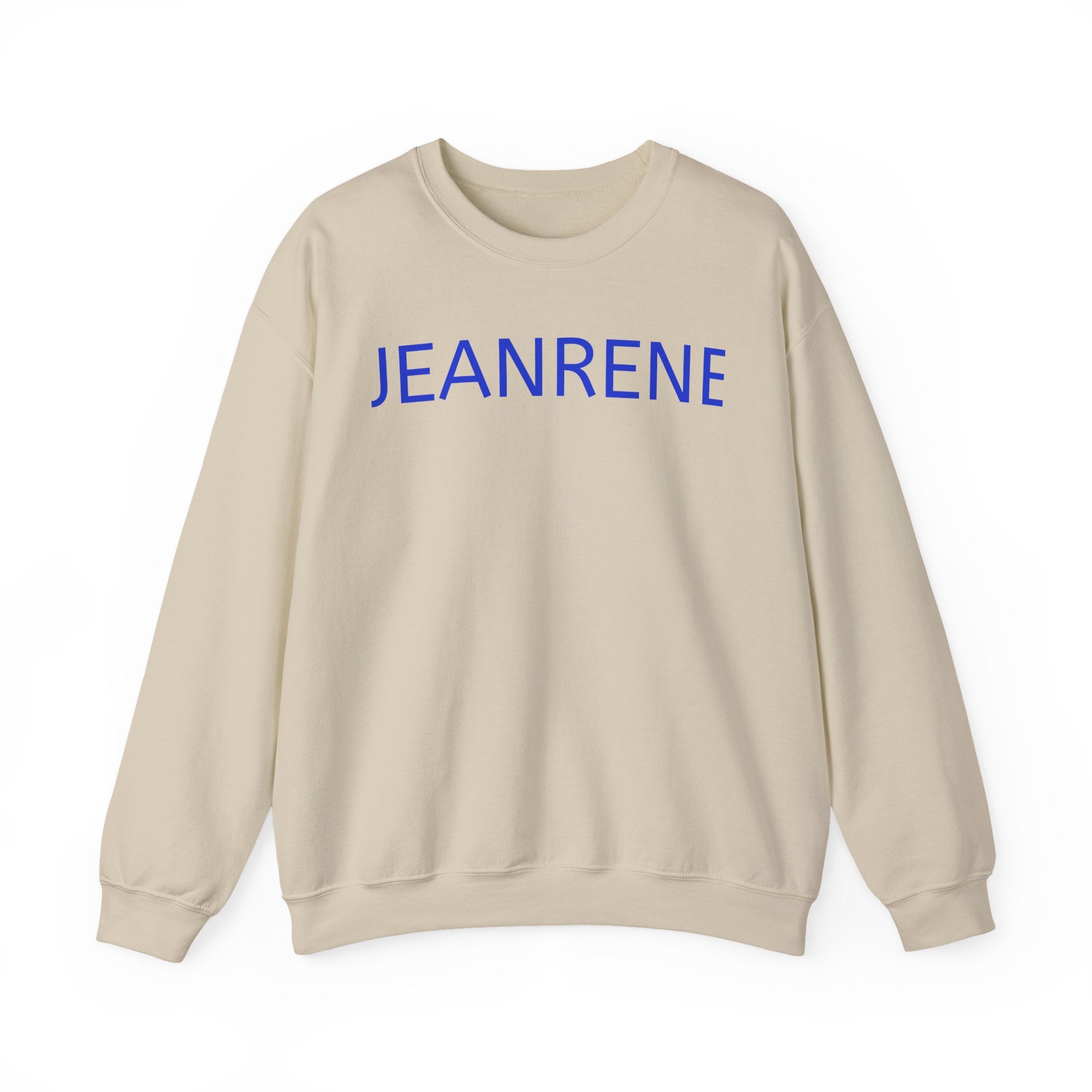 Jeanrene Crewneck Sweatshirt — Minimal Name Logo Pullover