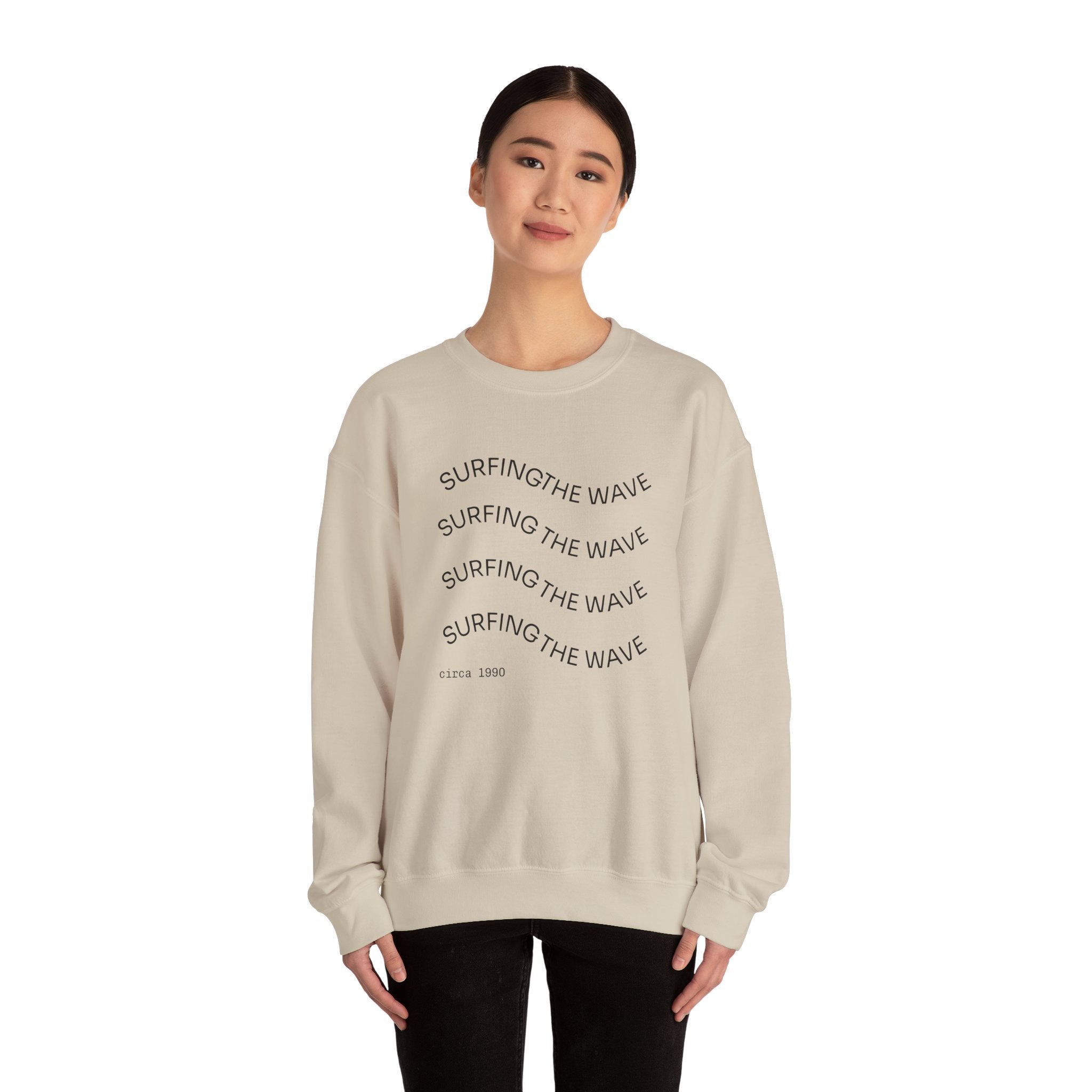 Sweatshirt — 'Surfing The Wave' Minimalist Crewneck