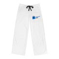 Men's Logo Pajama Pants – White Relaxed Sleep Lounge Pants with 'RENESHOP SHOP' Badge