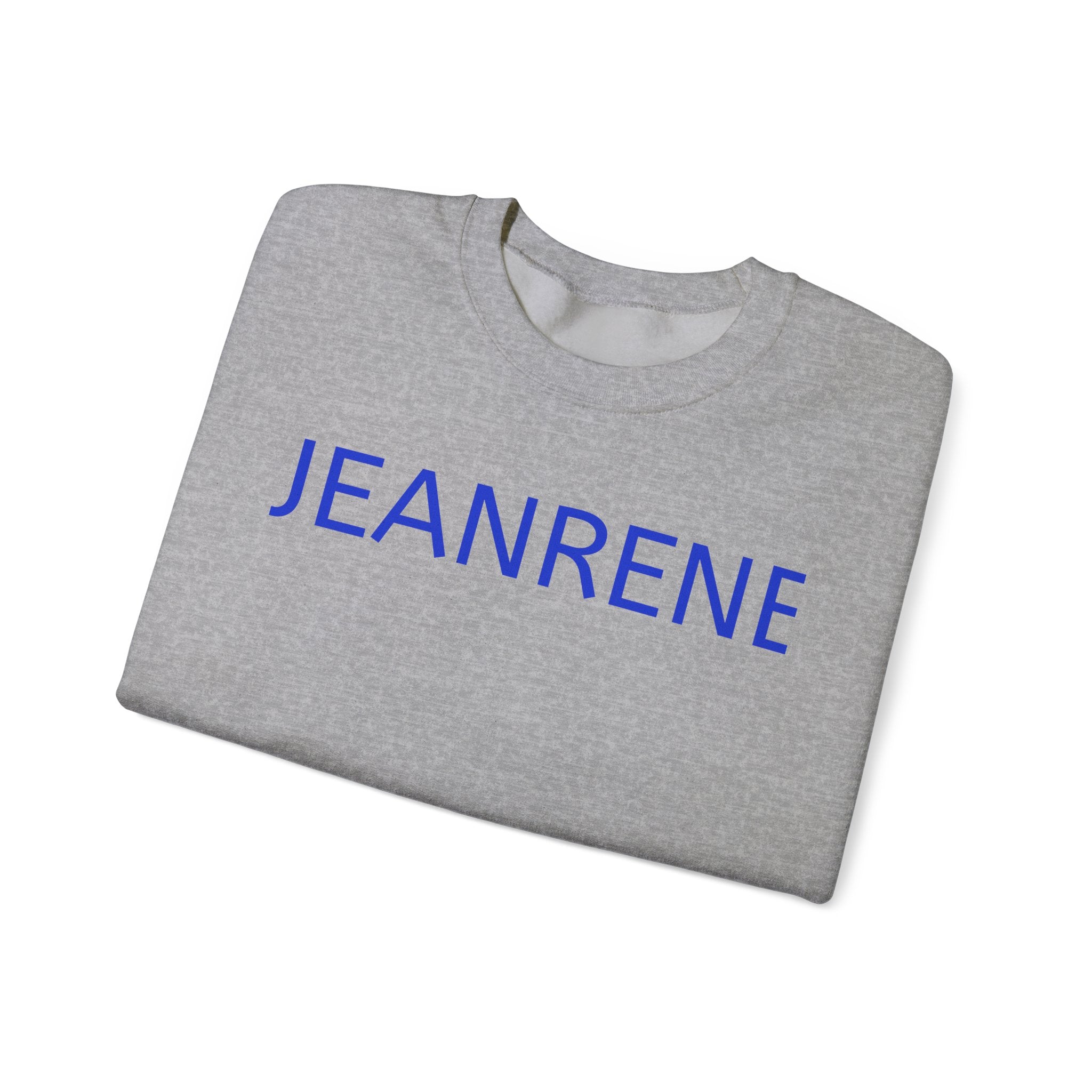 Jeanrene Crewneck Sweatshirt — Minimal Name Logo Pullover