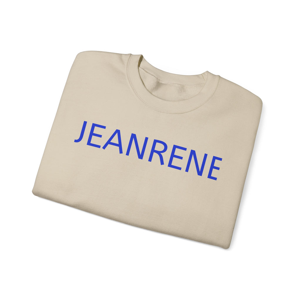 Jeanrene Crewneck Sweatshirt — Minimal Name Logo Pullover