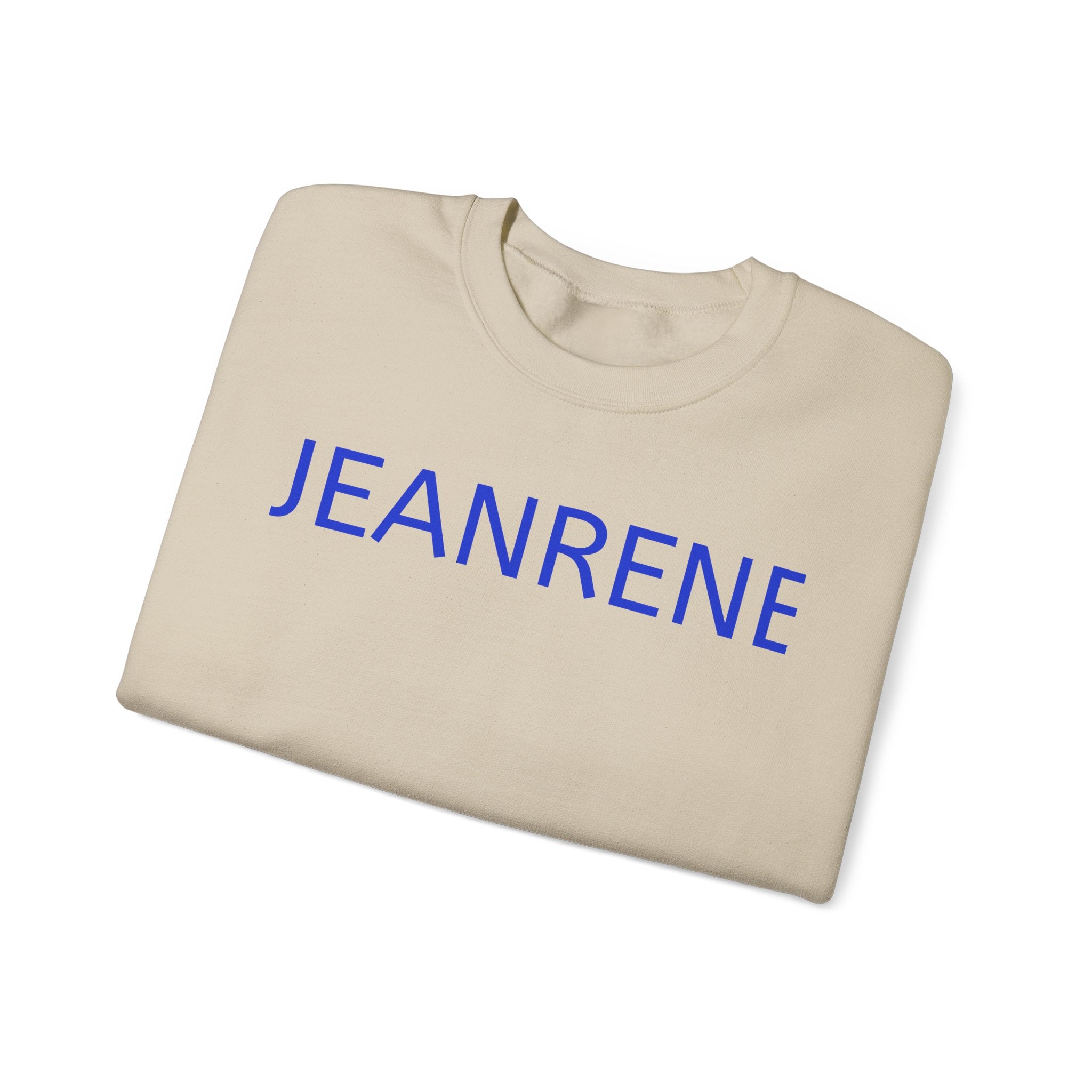 Jeanrene Crewneck Sweatshirt — Minimal Name Logo Pullover