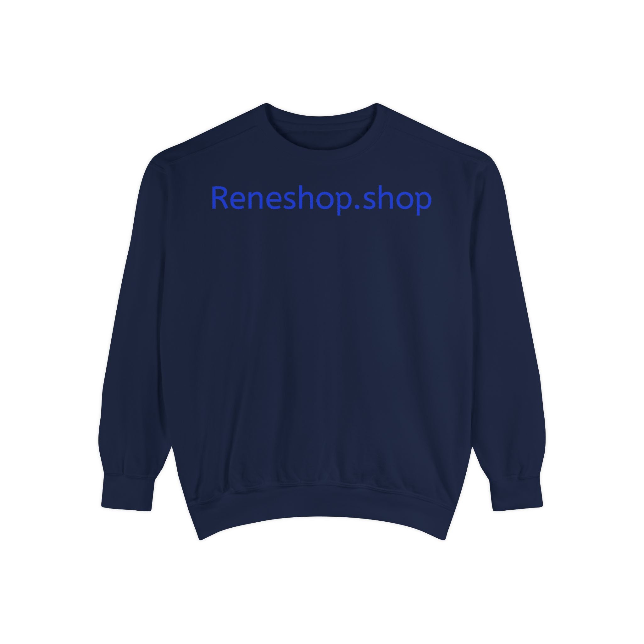 Reneshop.shop Logo Sweatshirt — Minimal White Crewneck