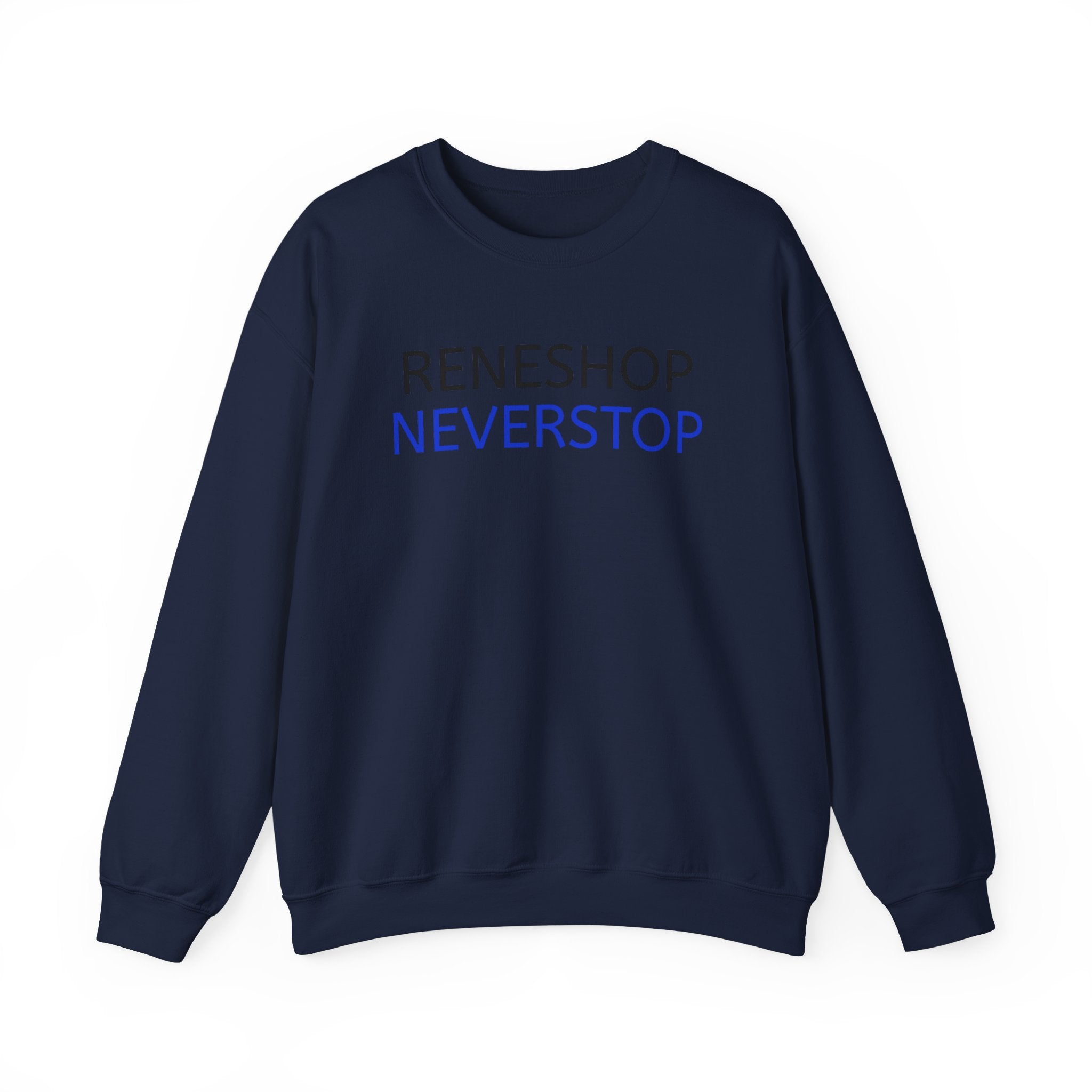 Crewneck Sweatshirt — RENESHOP NEVERSTOP Minimal Logo