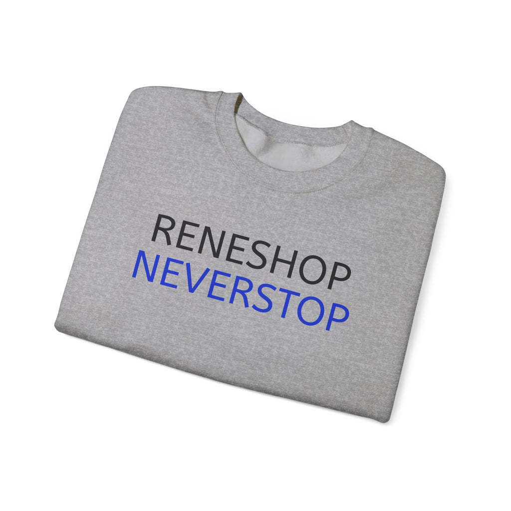 Crewneck Sweatshirt — RENESHOP NEVERSTOP Minimal Logo