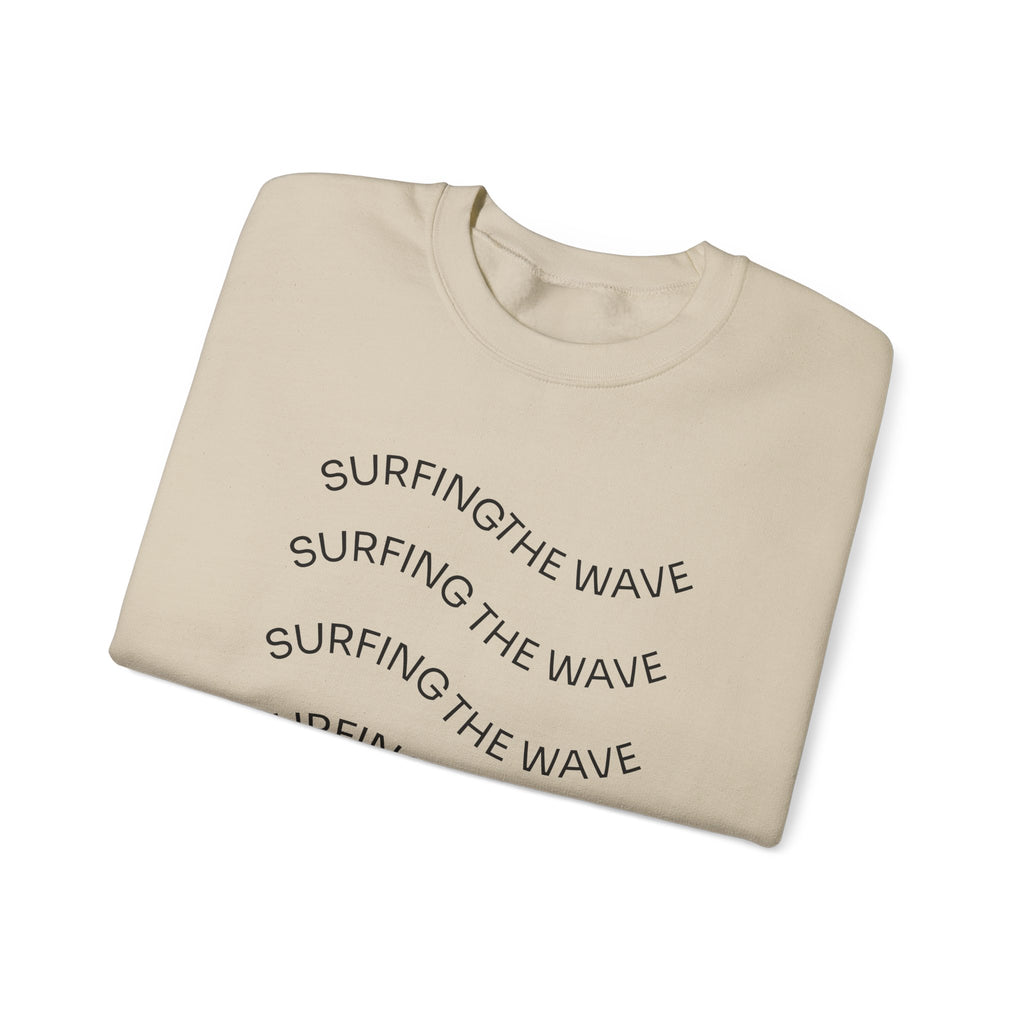 Sweatshirt — 'Surfing The Wave' Minimalist Crewneck