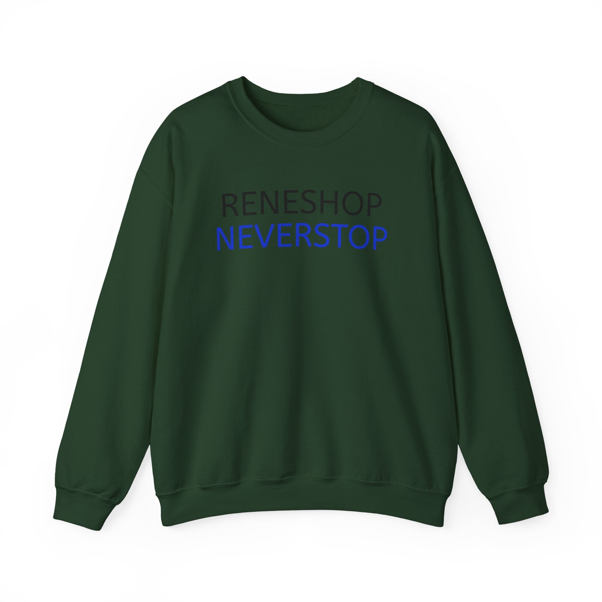 Crewneck Sweatshirt — RENESHOP NEVERSTOP Minimal Logo