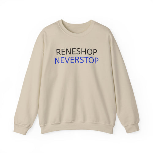 Crewneck Sweatshirt — RENESHOP NEVERSTOP Minimal Logo