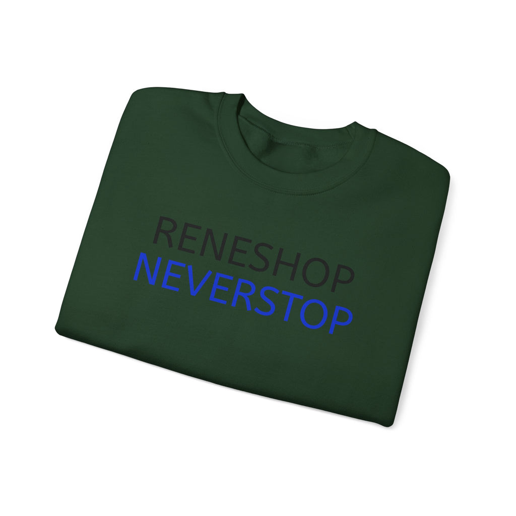 Crewneck Sweatshirt — RENESHOP NEVERSTOP Minimal Logo