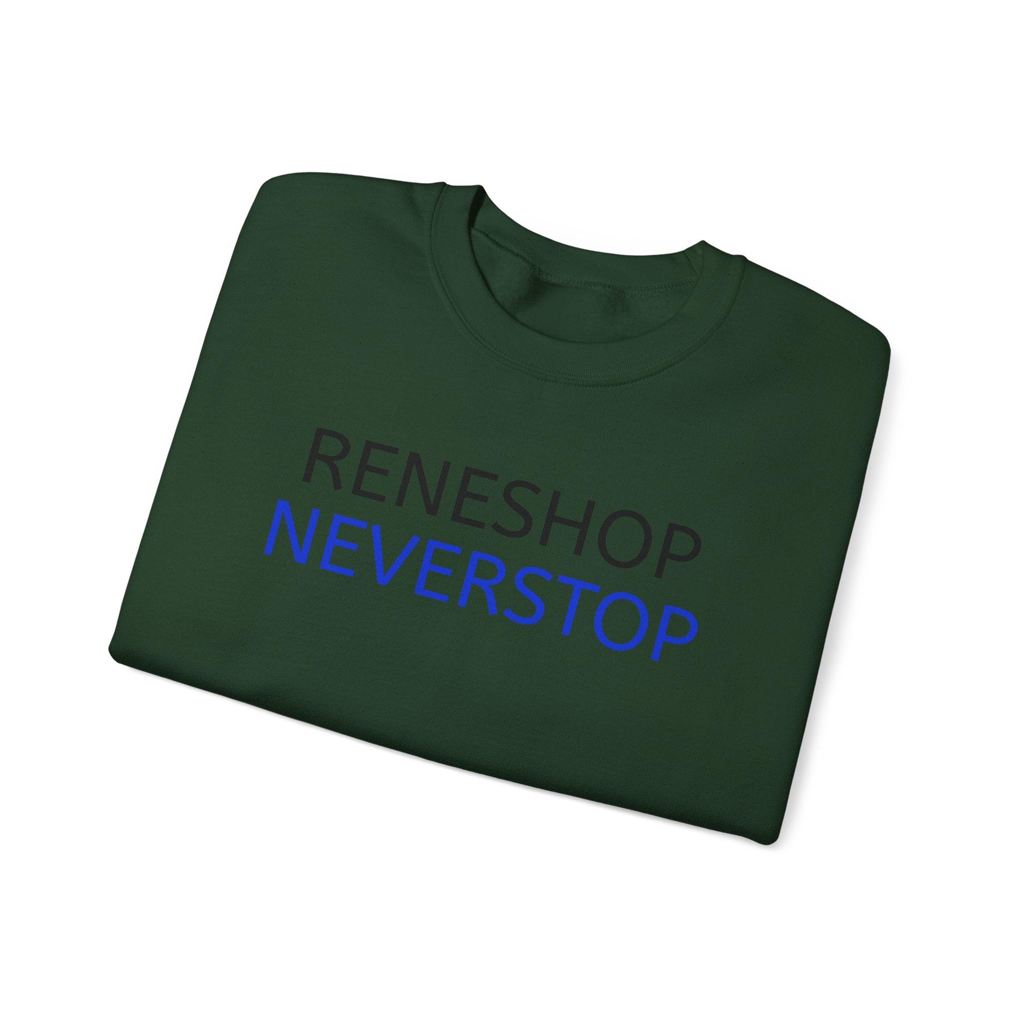 Crewneck Sweatshirt — RENESHOP NEVERSTOP Minimal Logo