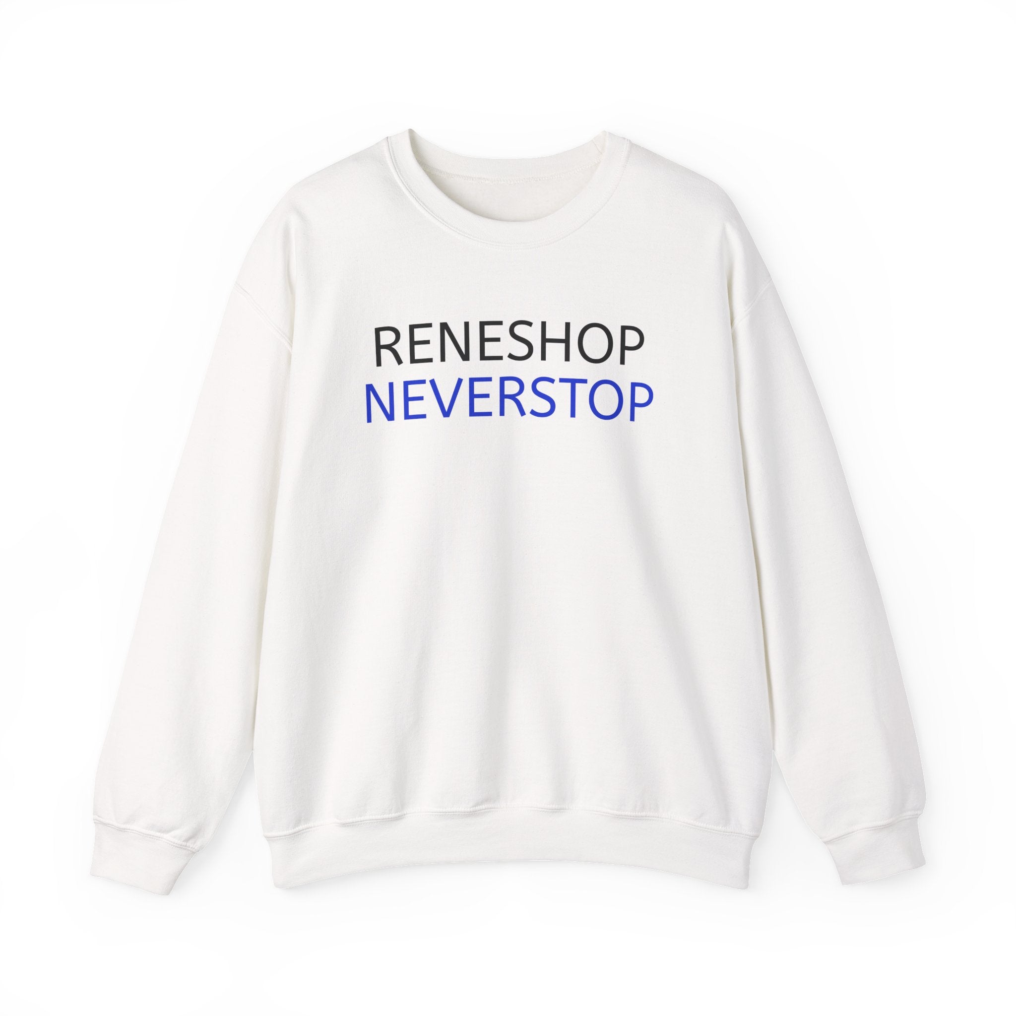 Crewneck Sweatshirt — RENESHOP NEVERSTOP Minimal Logo