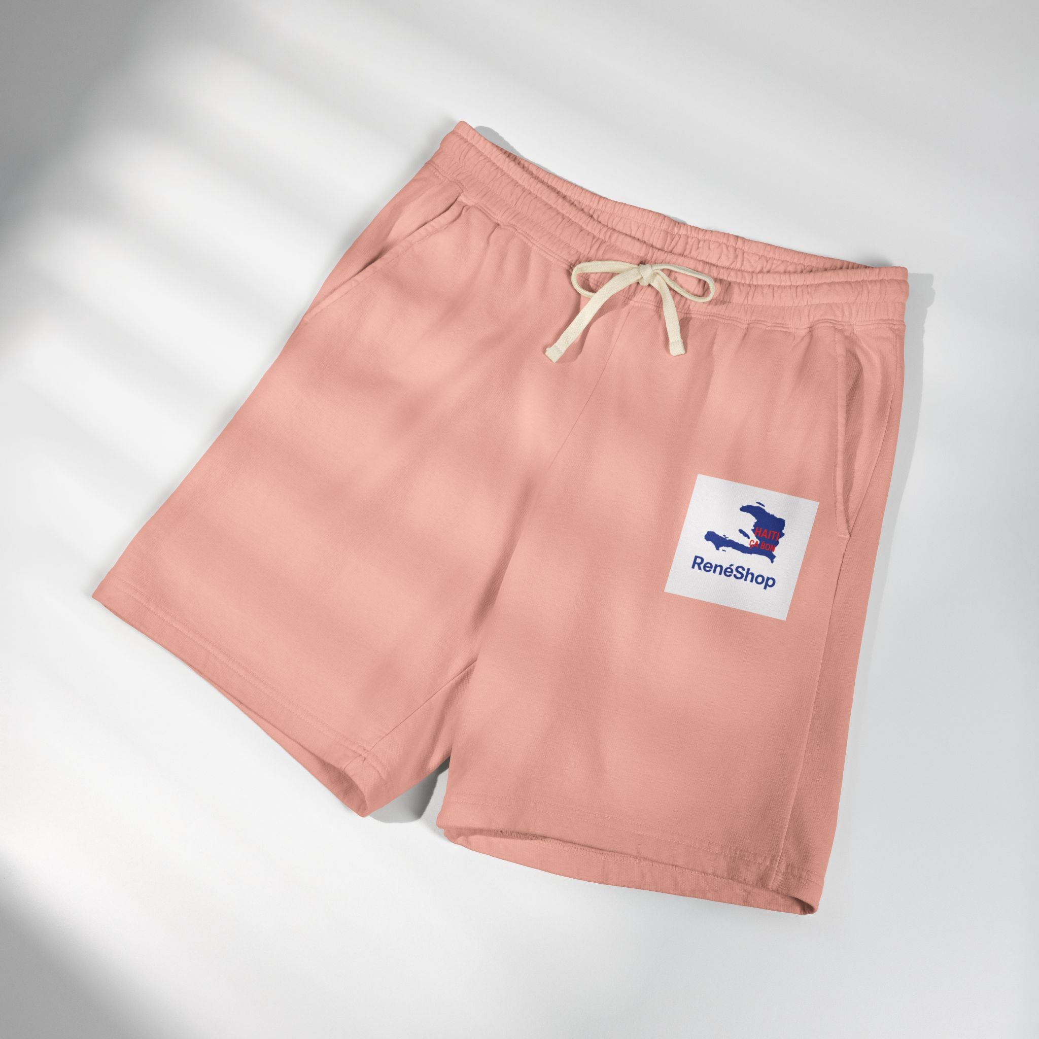 Lightweight Fleece Sweat Shorts – Minimal Logo Casual Lounge Shorts
