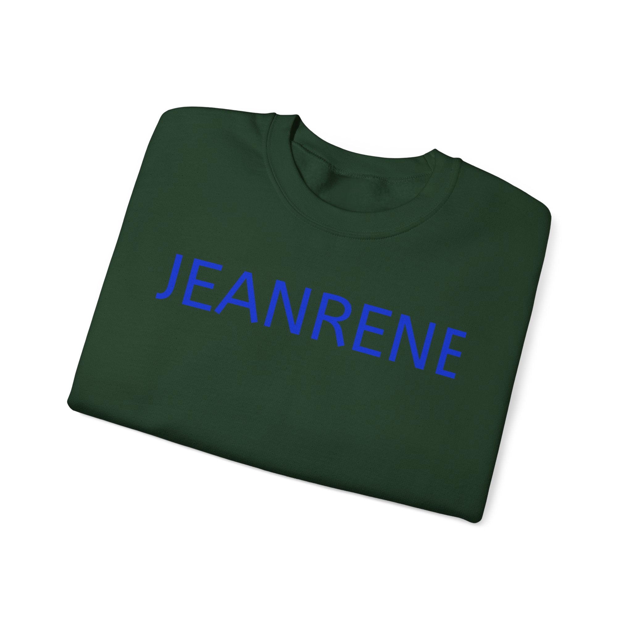 Jeanrene Crewneck Sweatshirt — Minimal Name Logo Pullover
