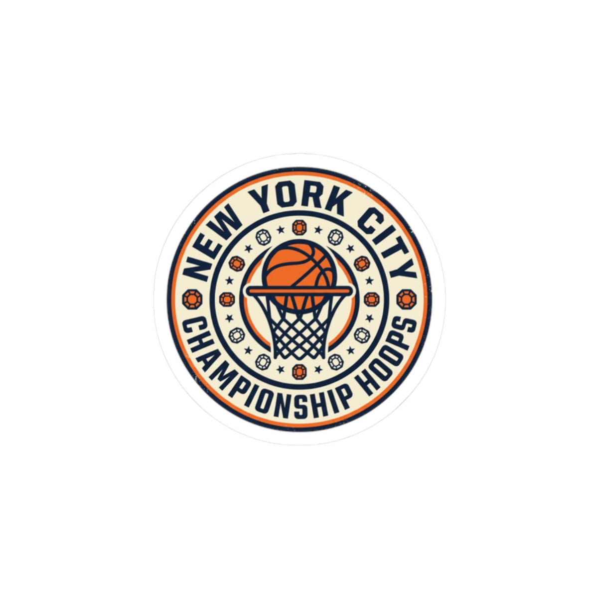 New York City Championship Hoops Sticker | NY Basketball, Streetwear