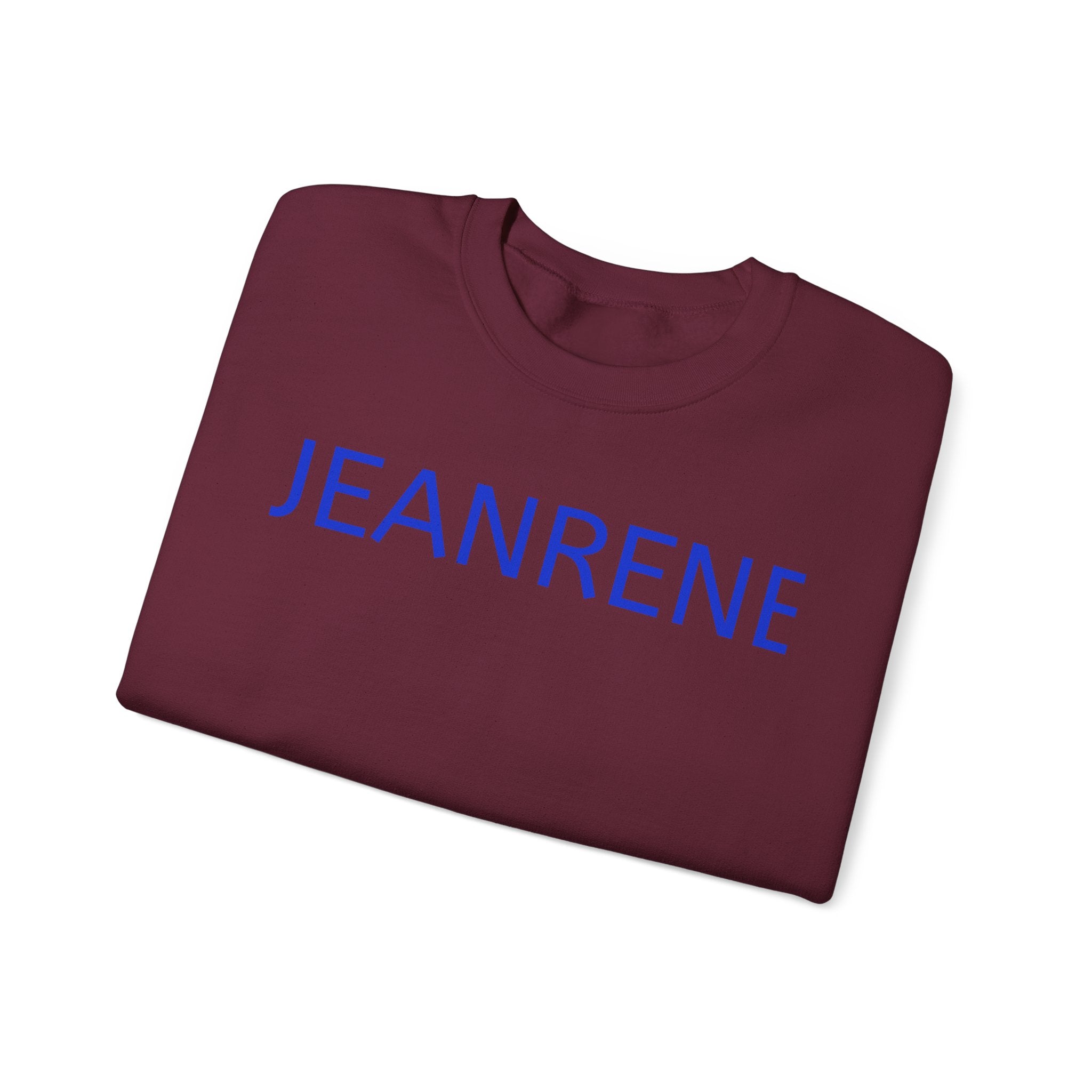 Jeanrene Crewneck Sweatshirt — Minimal Name Logo Pullover