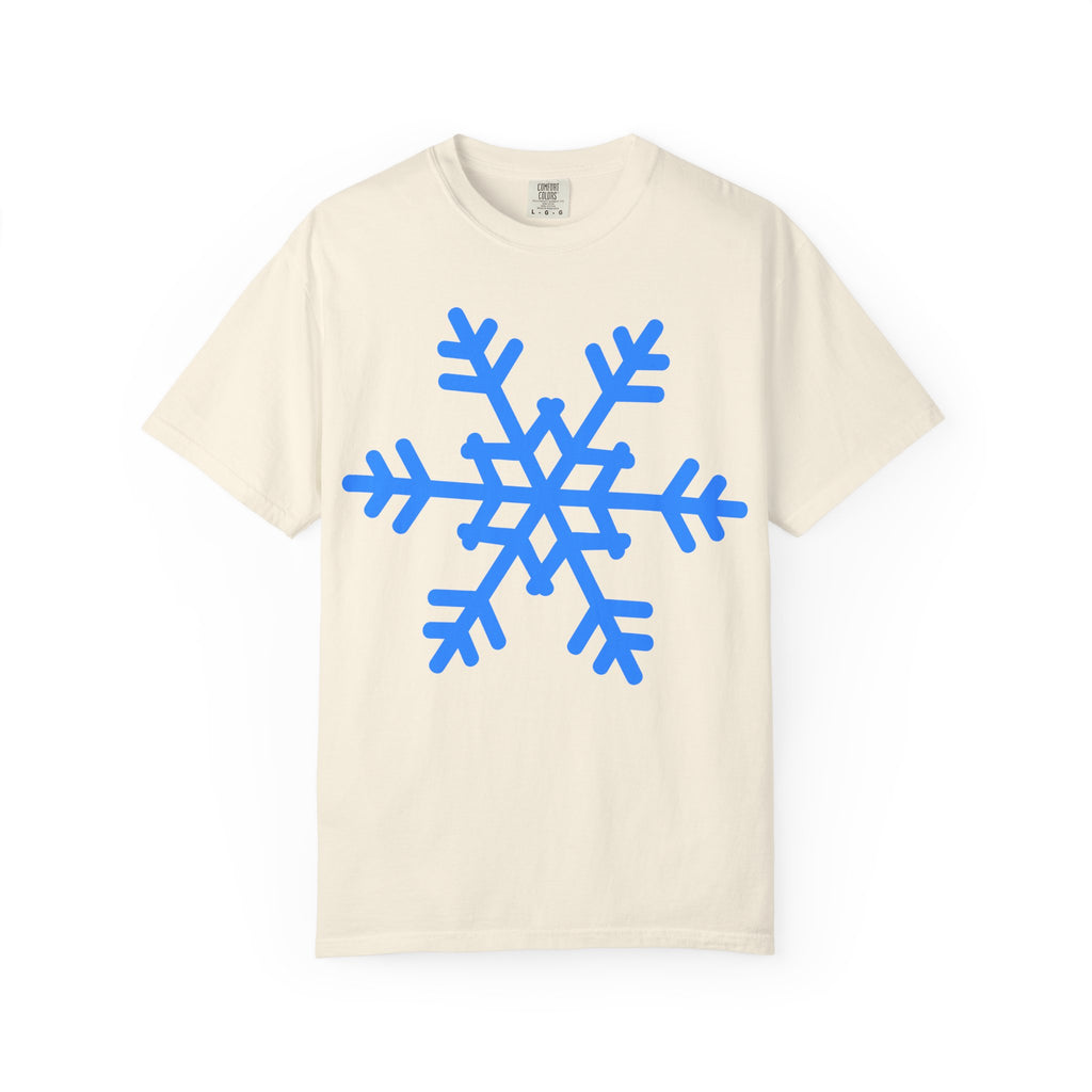Snowflake Graphic T-Shirt — Blue Winter Snow Tee