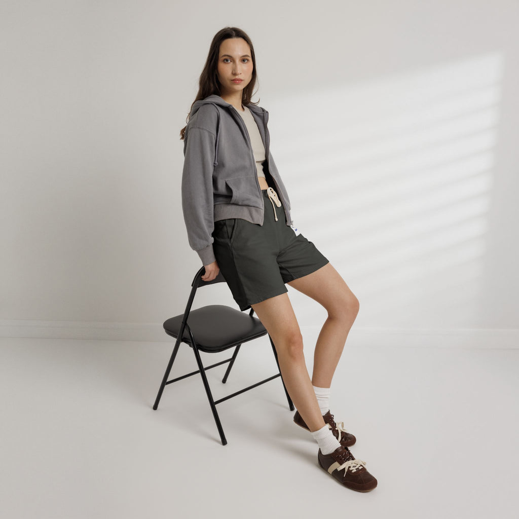Lightweight Fleece Sweat Shorts – Minimal Logo Casual Lounge Shorts