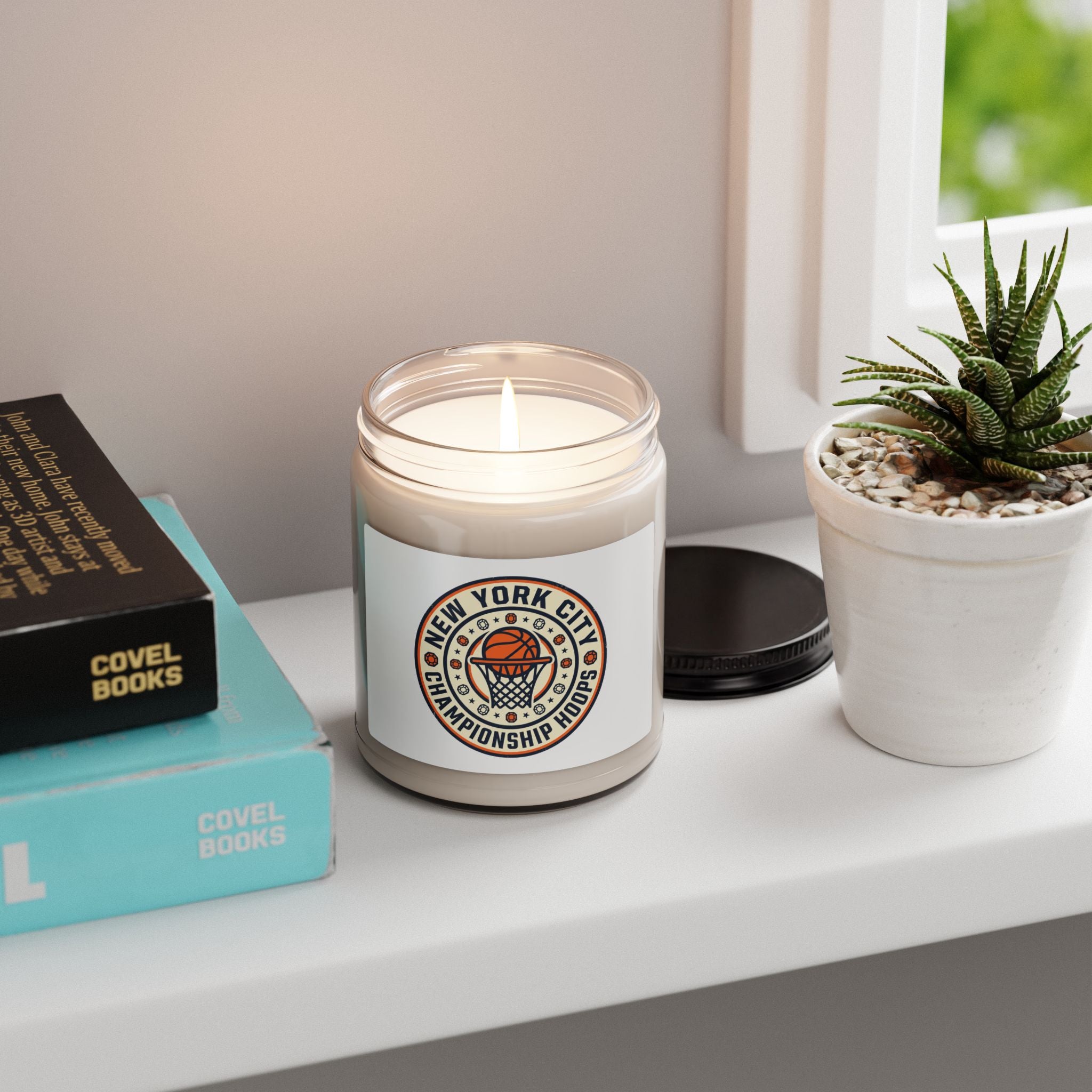 New York City Basketball Logo Candle, Soy Jar | NY Basketball Pride