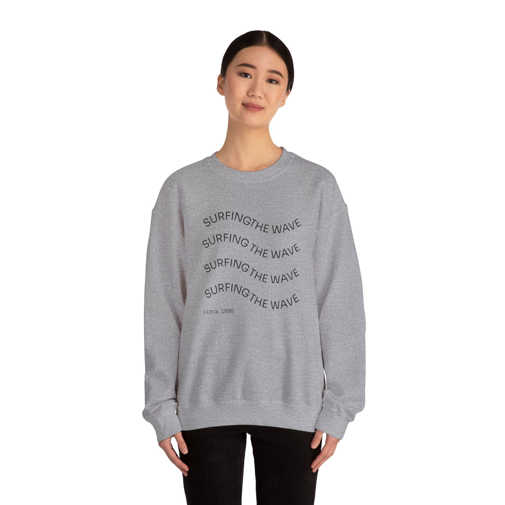 Sweatshirt — 'Surfing The Wave' Minimalist Crewneck