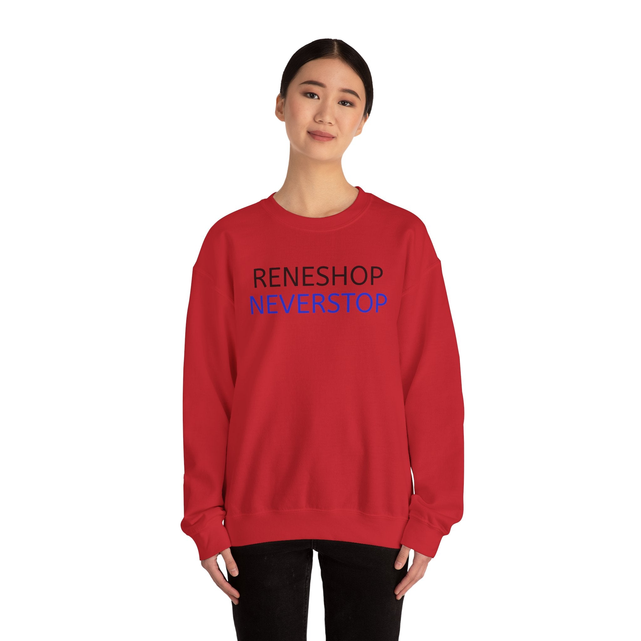 Crewneck Sweatshirt — RENESHOP NEVERSTOP Minimal Logo