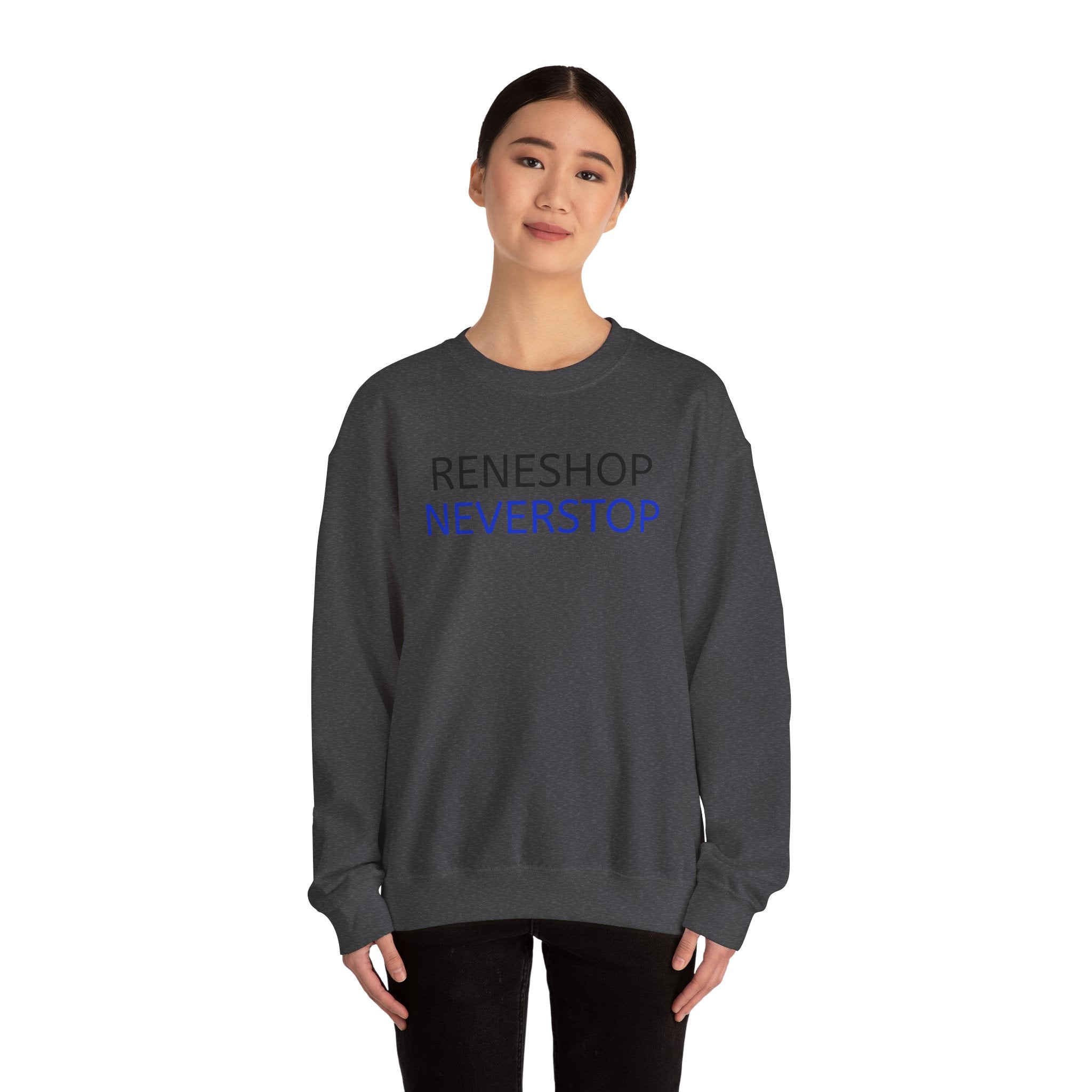 Crewneck Sweatshirt — RENESHOP NEVERSTOP Minimal Logo