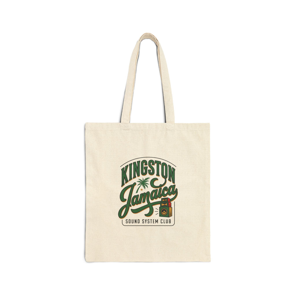 Kingston Jamaica Tote, Caribbean Heritage, Vintage Island Pride Canvas