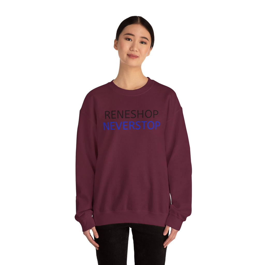Crewneck Sweatshirt — RENESHOP NEVERSTOP Minimal Logo