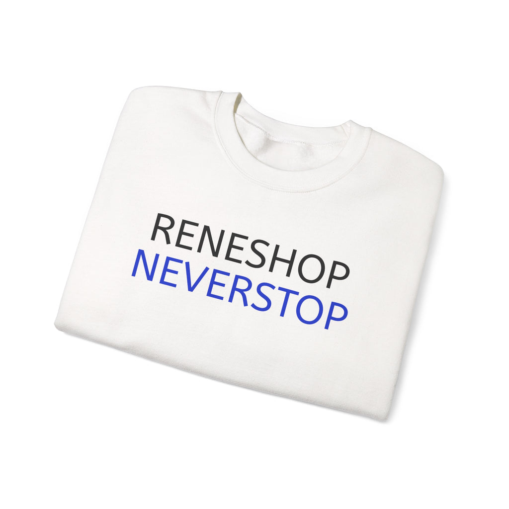 Crewneck Sweatshirt — RENESHOP NEVERSTOP Minimal Logo