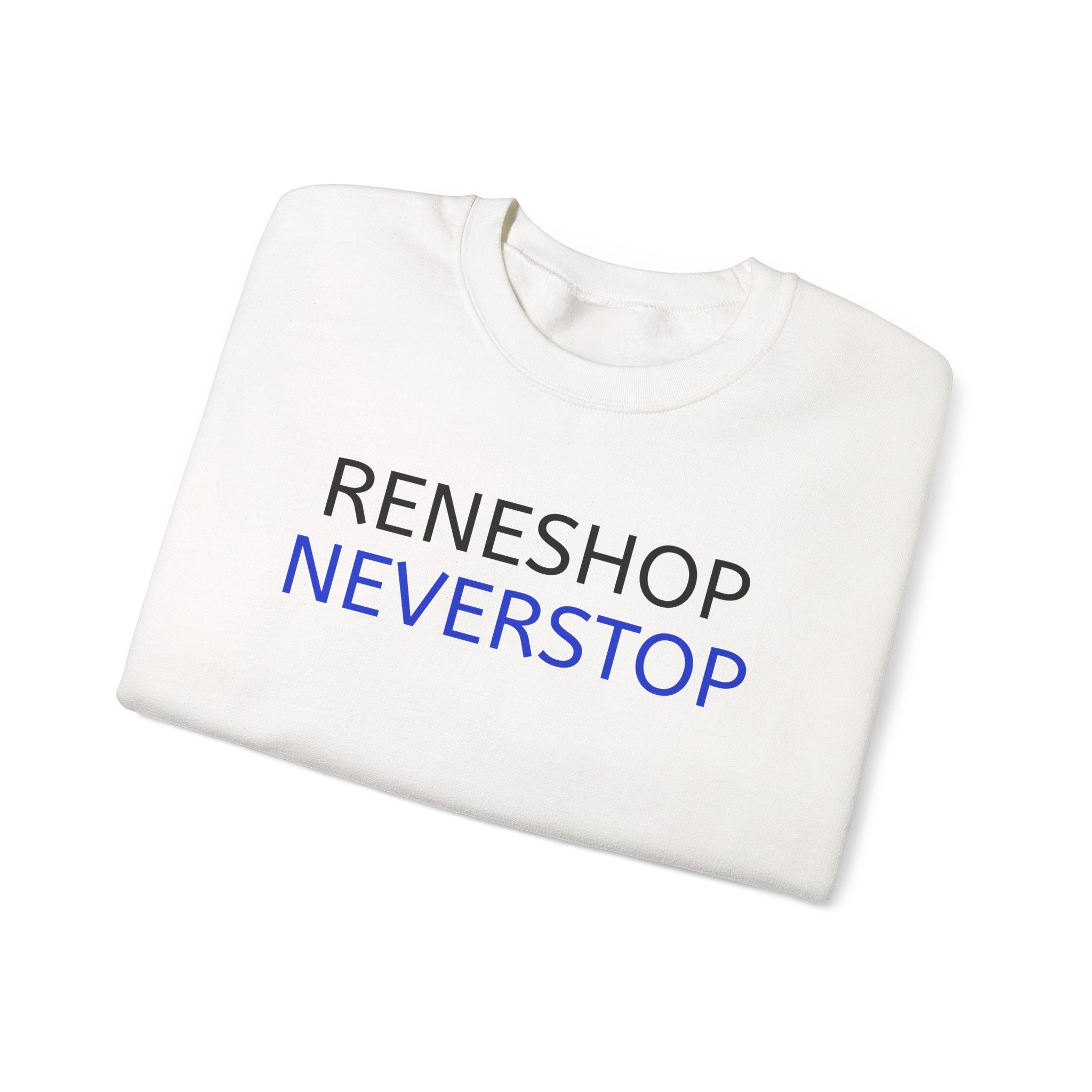 Crewneck Sweatshirt — RENESHOP NEVERSTOP Minimal Logo
