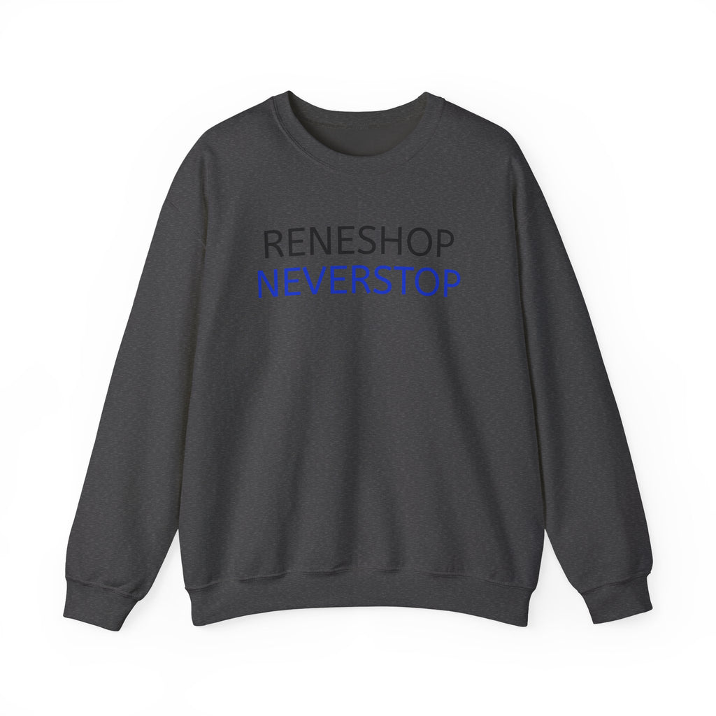 Crewneck Sweatshirt — RENESHOP NEVERSTOP Minimal Logo