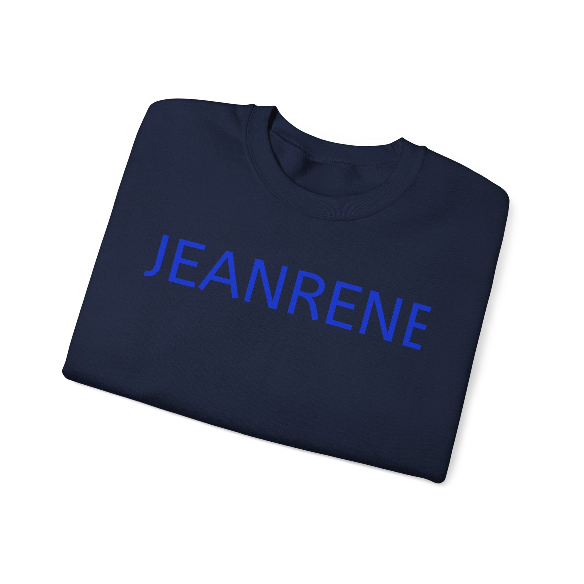 Jeanrene Crewneck Sweatshirt — Minimal Name Logo Pullover