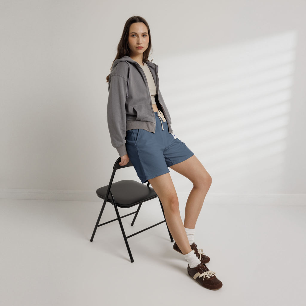 Lightweight Fleece Sweat Shorts – Minimal Logo Casual Lounge Shorts