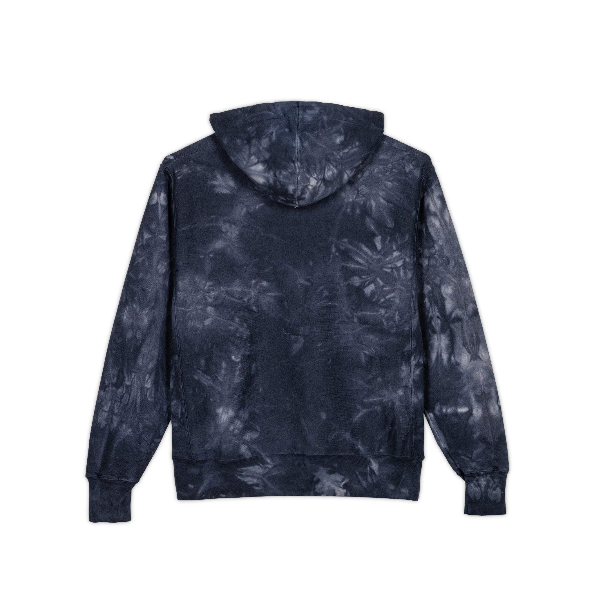 Tie-Dye Embroidered Hoodie — Champion Style Pullover