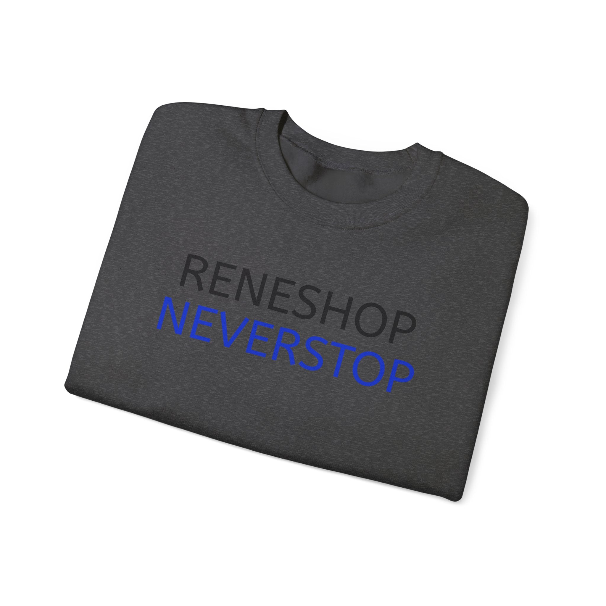 Crewneck Sweatshirt — RENESHOP NEVERSTOP Minimal Logo