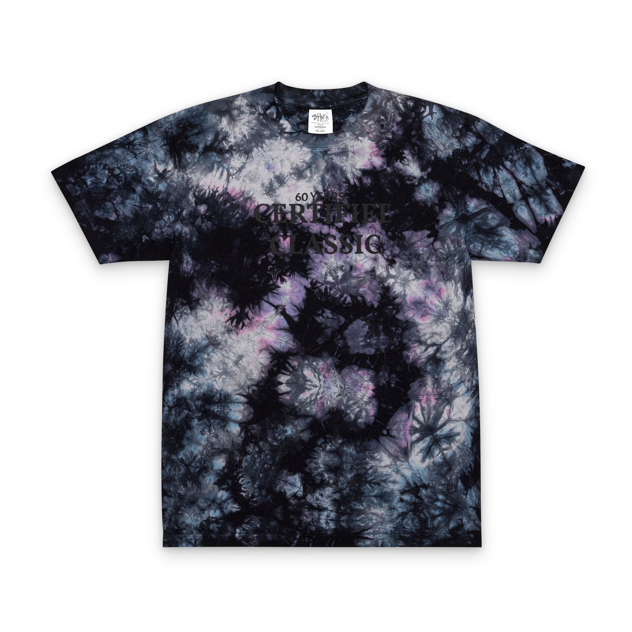 Tie-Dye Spiral T-Shirt — "Certified Classic" Embroidered Oversized Tee