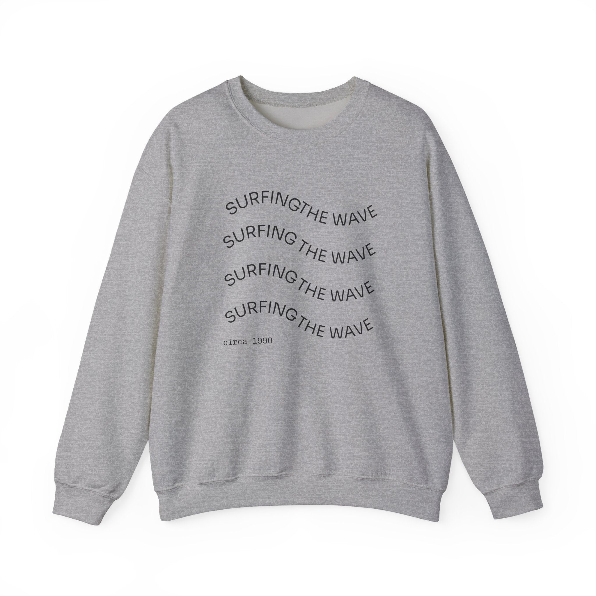Sweatshirt — 'Surfing The Wave' Minimalist Crewneck