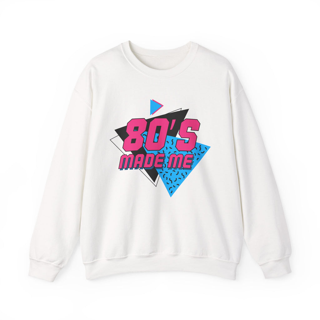 80's Made Me Crewneck Sweatshirt — Retro 1980s Retro Pop Graphic Pullover