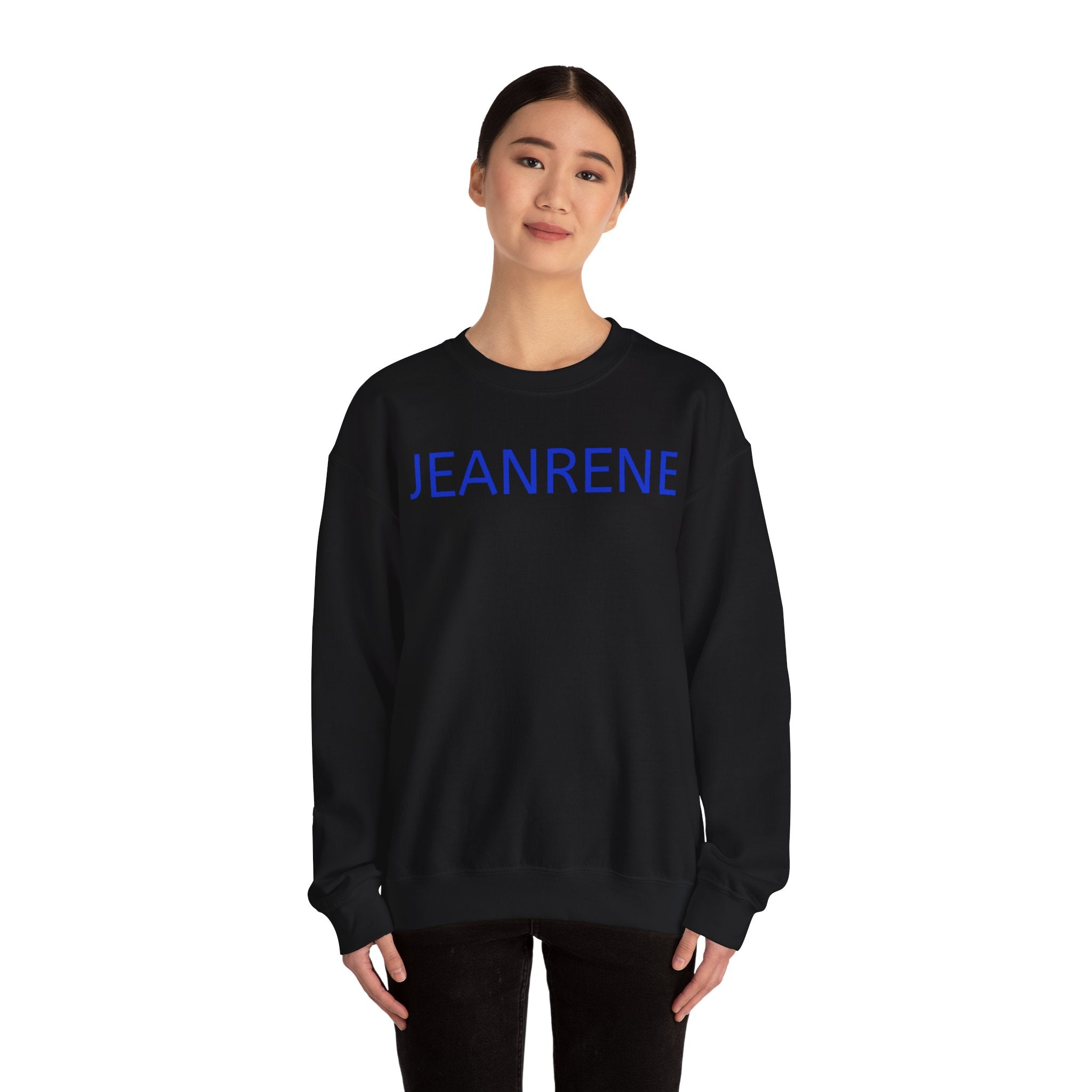 Jeanrene Crewneck Sweatshirt — Minimal Name Logo Pullover